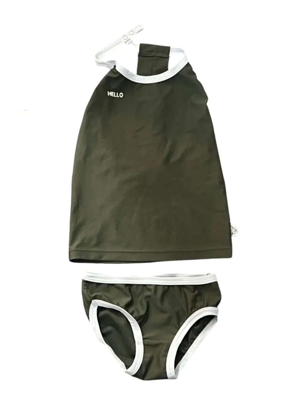 Sparrow Kids Sunshine Tankini Girls Size 7 Green
